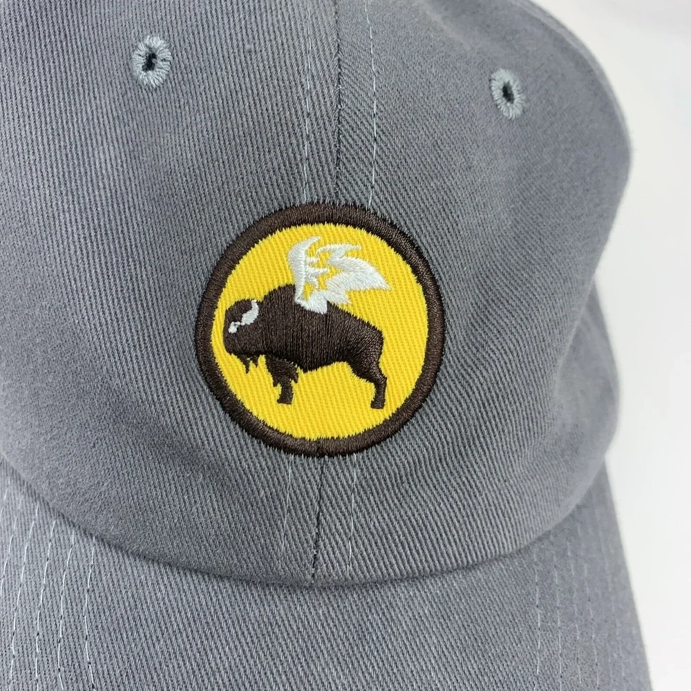 Buffalo Wild Wings Hat Gray Promo Employee Adjustable Strapback Baseball Cap